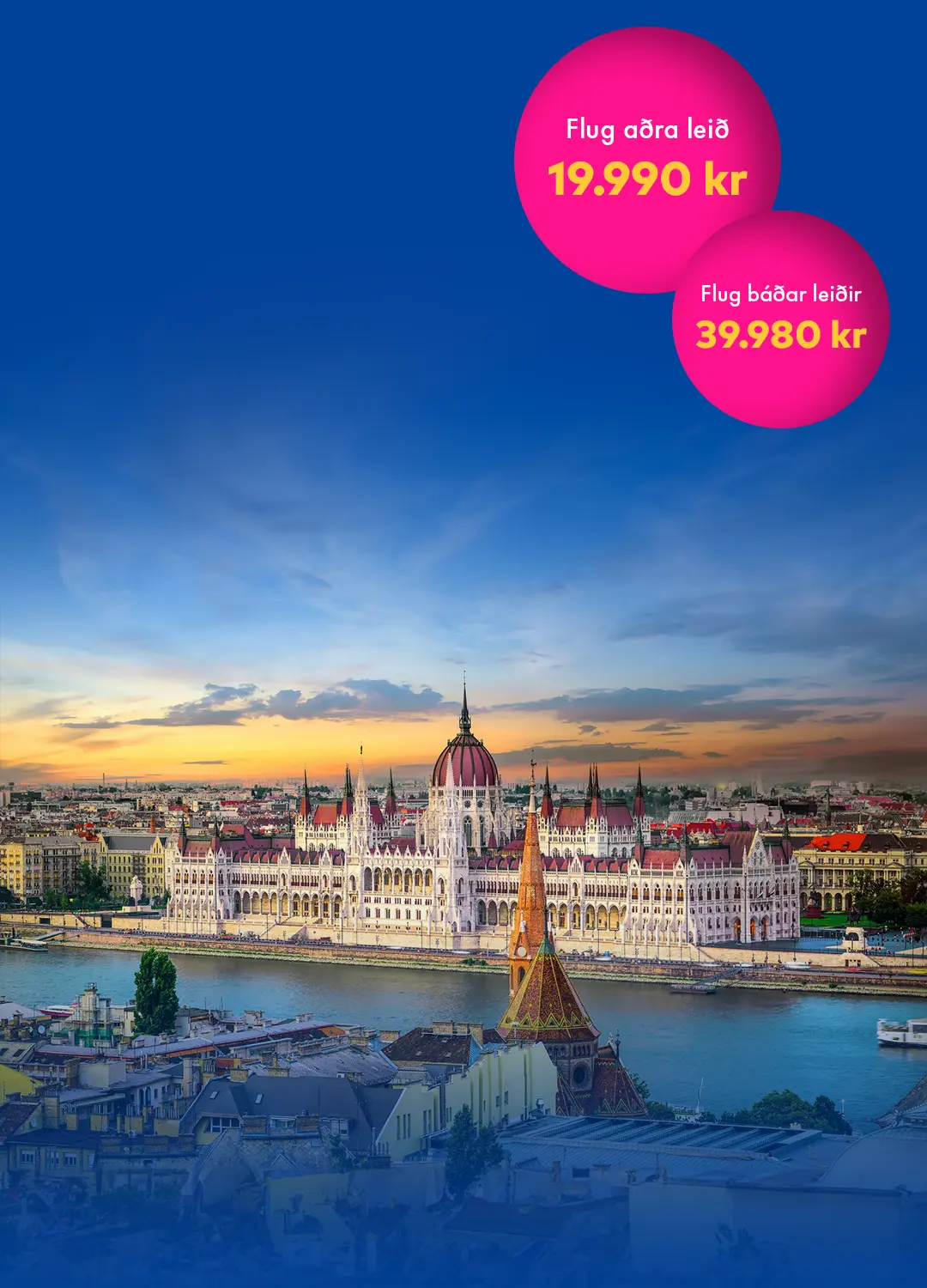 Beint flug til Budapest 30 október